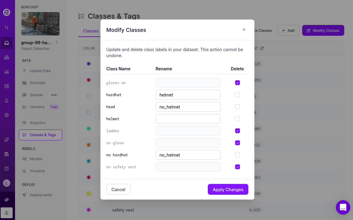 ai data modifyclass