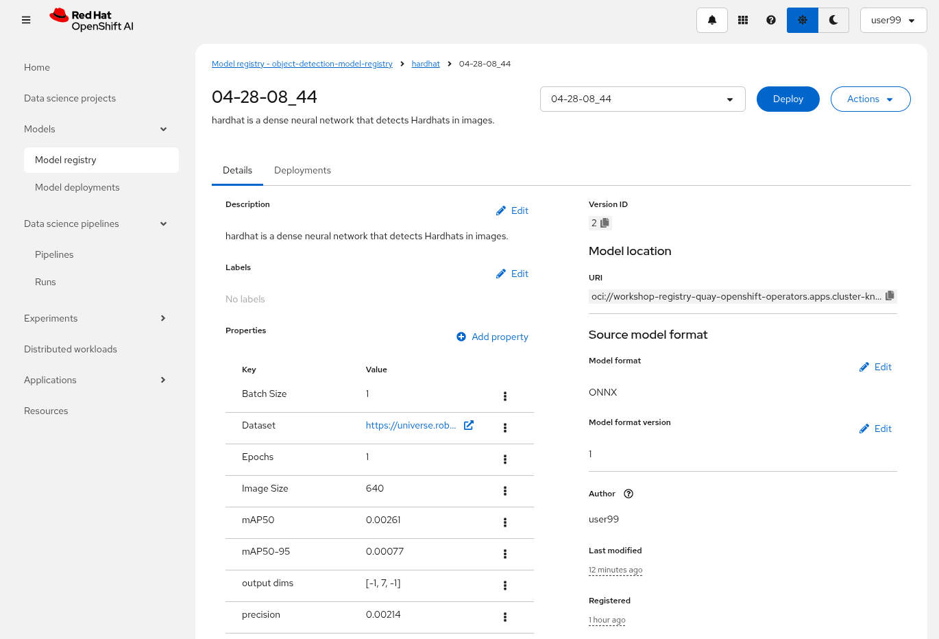 ai train registry