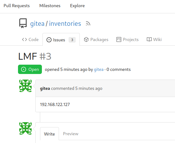 platform image mode gitea inventories