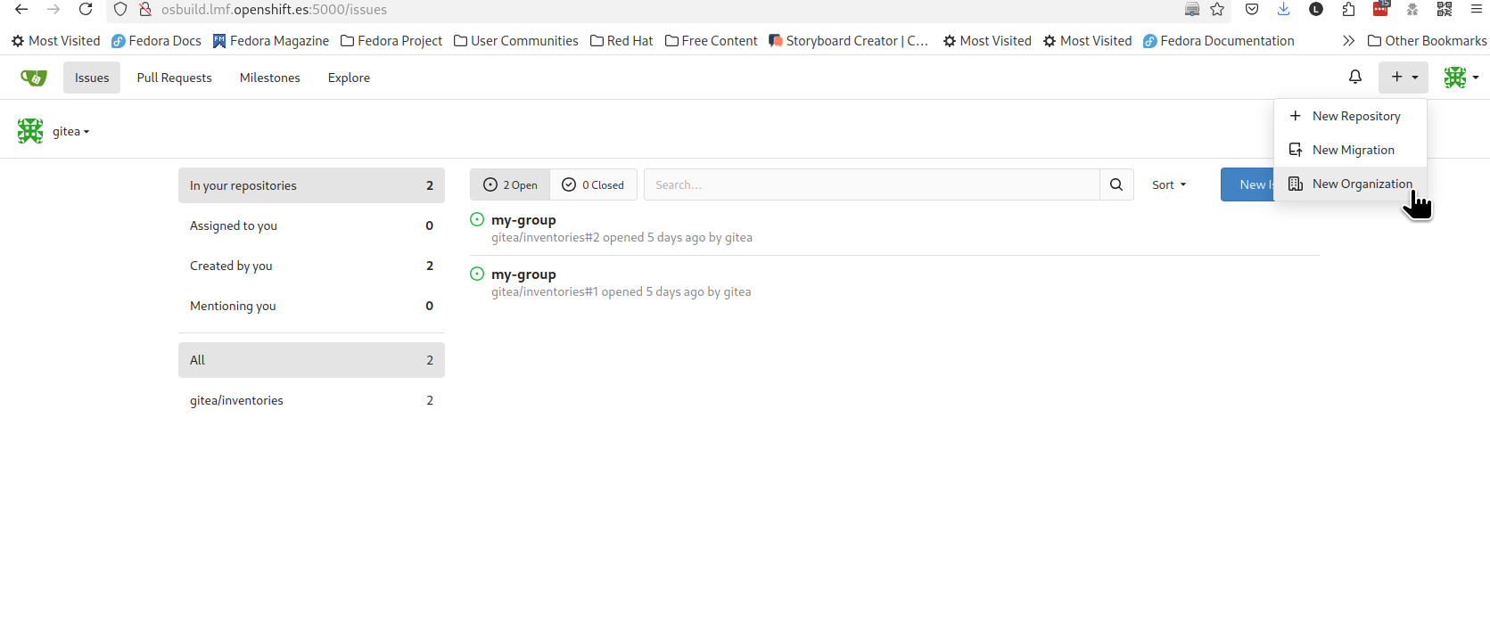 platform image mode gitea